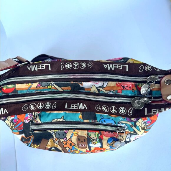 LEEMA Pirate Cartoon Bag Colorful Zipper Asian Cartoons Print Crossbody Purse - Picture 4 of 9